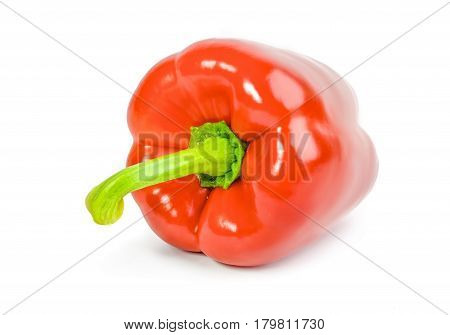 Juicy sweet pepper isolated on a white cutout