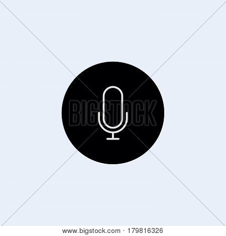 Microphone Icon vector ,Vintage  microphone flat design