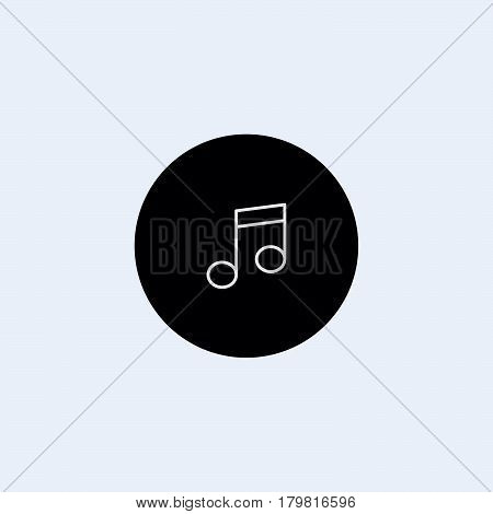 Music note icon stock vector illustration flat design