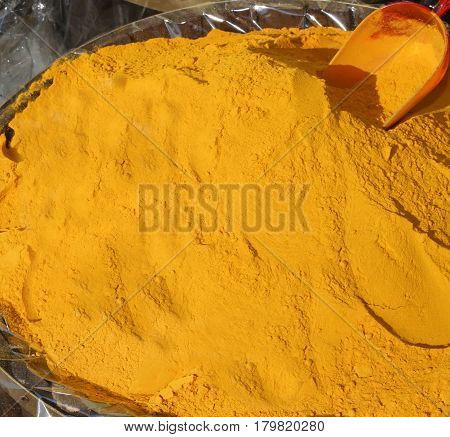 Curry Turmeric Powder Background