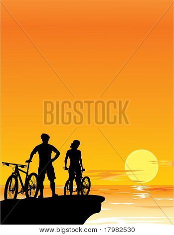 Sunset landscape.