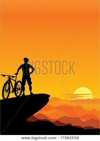 Sunset landscape.