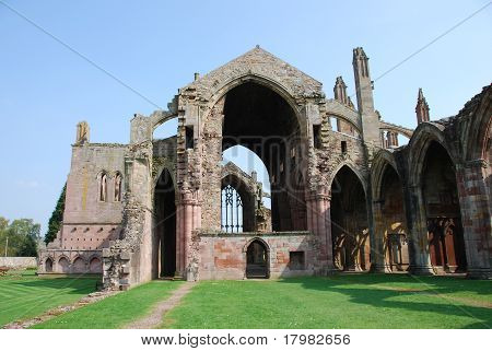 Ruinerne af Melrose Abbey