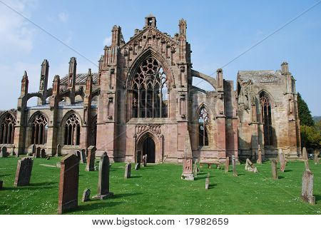 Melrose Abbey kirkegård