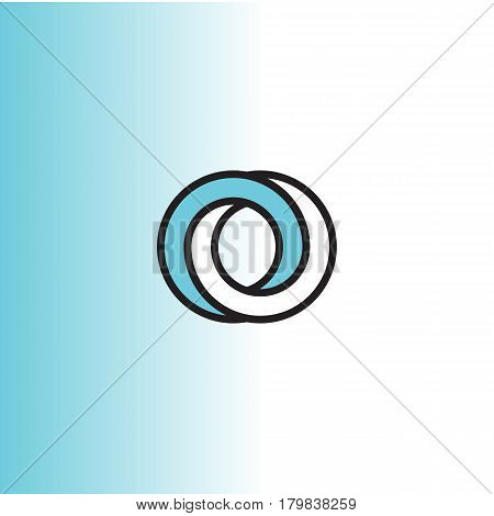 Impossible circle vector logo in flat style.