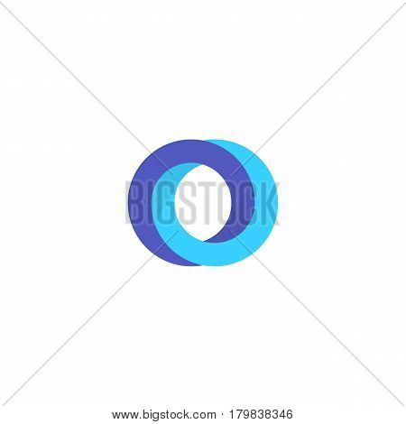 Impossible circle vector logo in flat style.