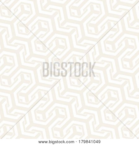 Vector Seamless Interlacing Lines Pattern. Modern Stylish Texture. Repeating Geometric Background With Hexagonal Lattice.