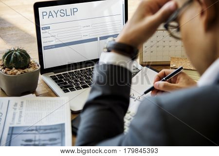 Payment Payslip Invoice Template Concept