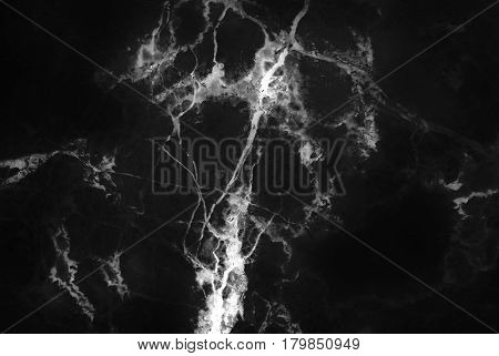 Black Marble pattern with white veins useful as background or texture, Detailed real genuine marble from nature, Can be used for creating abstract marble surface effect to your designs or images.