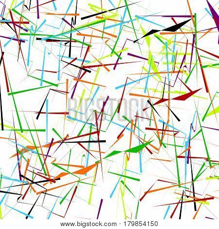 Random, Chaotic Lines Artistic Pattern. Geometric Texture