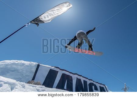 Mateus Morais During The Snowboard National Championships