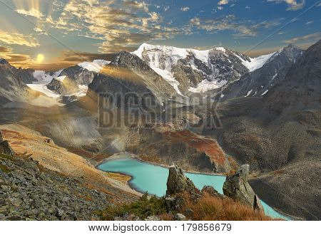 Beautiful Summer Landscape, Altai Mountains Russia.