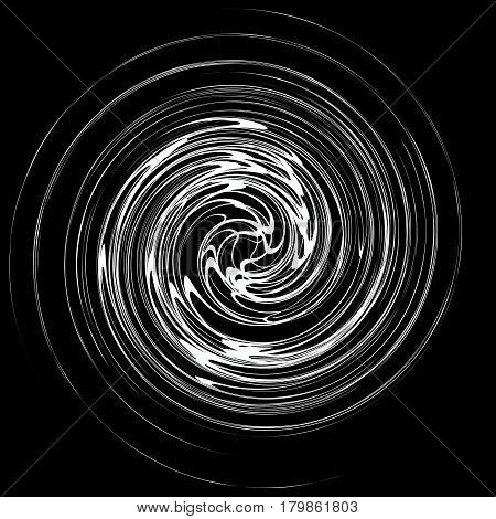 Shape With Spiral Distortion. Rotating Geometric Element