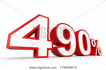 Four Hundred And Ninety Percent. 490 %. 3D Illustration.