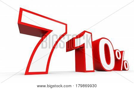 Seven Hundred And Ten Percent. 710 %. 3D Illustration.