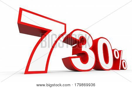 Seven Hundred And Thirty Percent. 730 %. 3D Illustration.