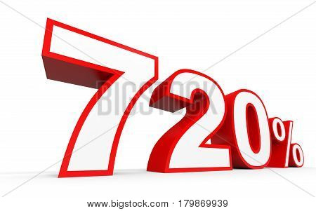 Seven Hundred And Twenty Percent. 720 %. 3D Illustration.
