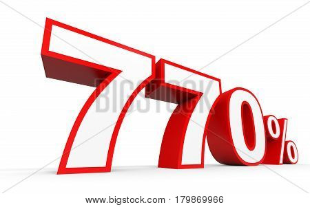 Seven Hundred And Seventy Percent. 770 %. 3D Illustration.