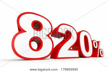 Eight Hundred And Twenty Percent. 820 %. 3D Illustration.