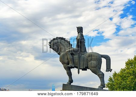 Statue Of King Vakhtang Gorgasali In Tbilisi, Georgia