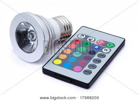 Multi Farbe LED Leuchte und Fernbedienung mit einige verschiedene bunte Knöpfe