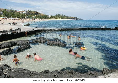 The Beach Of Boucan Canot On La Reunion Island, France