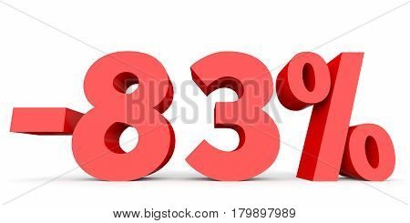 Minus Eighty Three Percent. Discount 83 %.