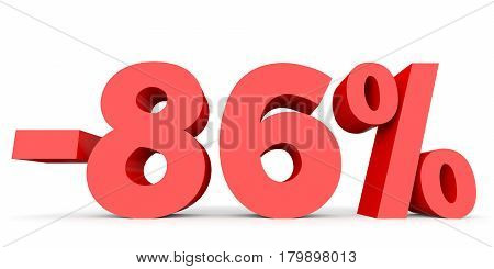 Minus Eighty Six Percent. Discount 86 %.