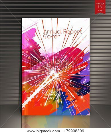 Cover design. Cover design. The modern concept of cover design in the polygonal style. Photorealistic vector image covers for books, notebooks, annual report. The optimum combination of graphics, text free space