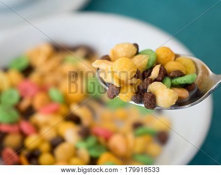 Multi Color Conflake With Milk