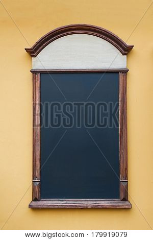Empty menuboard on a wall
