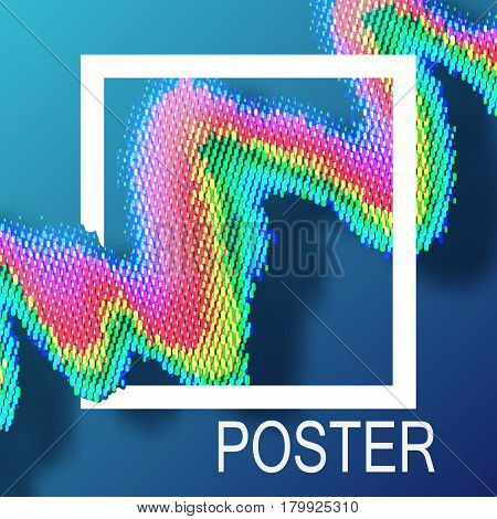 Abstract Poster. Vector Illustration of Colorful Creative Background. Poster with frame template for website, flyer.