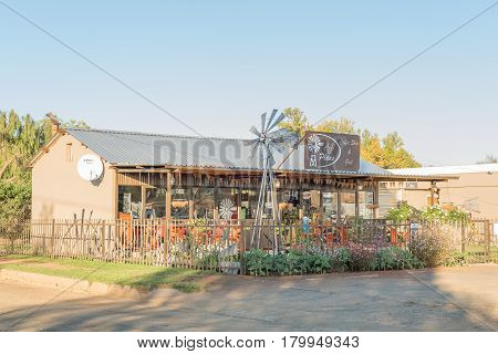 TROMPSBURG SOUTH AFRICA - MARCH 21 2017: A road stall in Trompsburg a small town next to the N1 road in the Southern Free State Province