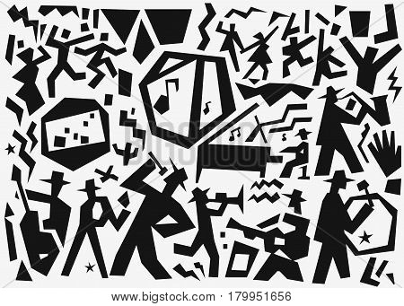 jazz band vector icons coolection , design elements