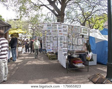 Street Market In Plaza Dorrego In San Telmo, Buenos Aires, Argentina