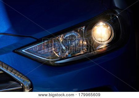 Car Head Light With Led Optic