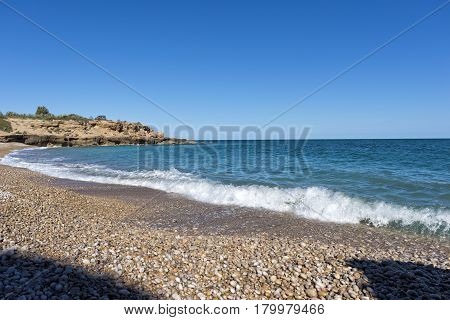 The Coast Of Vinaroz In Castellon, Spain