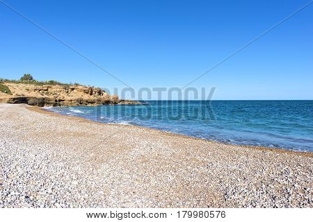 The Coast Of Vinaroz In Castellon, Spain