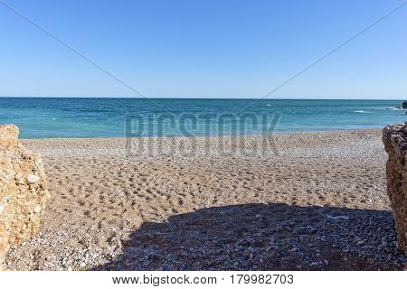 The Coast Of Vinaroz In Castellon, Spain