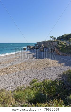 The Coast Of Vinaroz In Castellon, Spain