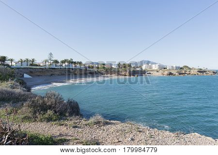 The Coast Of Vinaroz In Castellon, Spain