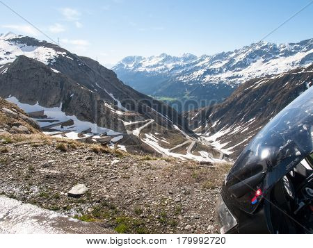 Gotthardpass, View Of The Valley Of Tremola