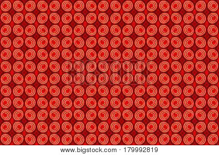 Seamless Abstract Background Balls On Balls Or Random Circles. Dark Red Green Violet Yellow Blue Ton
