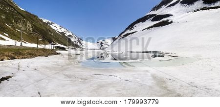 Oberalp Pass, Artificial Lake Ice