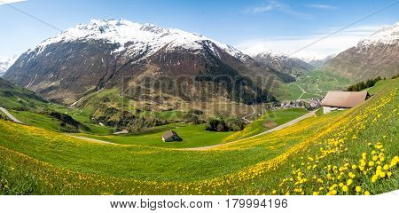 Andermatt, Pastures And Mountains