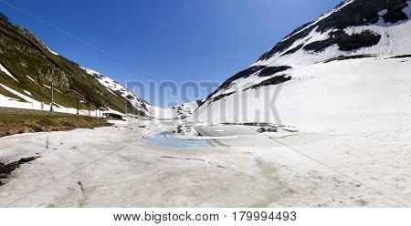 Oberalp Pass, Artificial Lake Ice