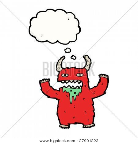 pelzigen Monster-cartoon