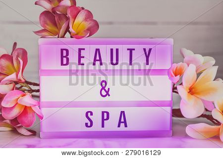 Beauty And Spe Lightbox With Frangipani