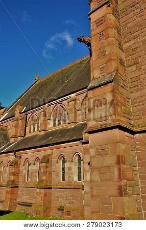 An Exterior View Of A Church Building In The Town Of Broughty Ferry In Scotland