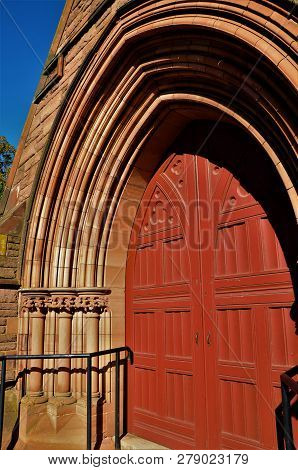 An Exterior View Of A Church Building In The Town Of Broughty Ferry In Scotland